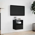 Kép 4/11 - Fekete fali TV-szekrény LED-világítással 41x31x45 cm