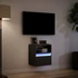 Kép 5/11 - Fekete fali TV-szekrény LED-világítással 41x31x45 cm