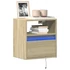 Kép 1/11 - 2 db sonoma tölgy színű fali TV-szekrény LED-del 41x31x45 cm