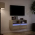 Kép 5/11 - 2 db sonoma tölgy színű fali TV-szekrény LED-del 41x31x45 cm