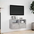 Kép 4/11 - 2 db betonszürke fali TV-szekrény LED-del 41 x 31 x 45 cm