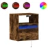 Kép 2/11 - Füstös tölgy színű fali TV-szekrény LED-ekkel 41x31x45 cm