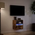 Kép 5/11 - Füstös tölgy színű fali TV-szekrény LED-ekkel 41x31x45 cm