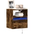 Kép 1/11 - 2 db füstös tölgy fali TV-szekrény LED-ekkel 41 x 31 x 45 cm