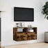 Kép 4/11 - 2 db füstös tölgy fali TV-szekrény LED-ekkel 41 x 31 x 45 cm