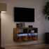 Kép 5/11 - 2 db füstös tölgy fali TV-szekrény LED-ekkel 41 x 31 x 45 cm