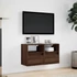 Kép 4/11 - 2 db barna tölgyszínű fali TV-szekrény LED-del 41 x 31 x 45 cm