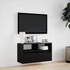 Kép 4/11 - Fekete fali TV-szekrény LED-világítással 80x31x45 cm