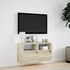 Kép 4/11 - Sonoma tölgy színű fali TV-szekrény LED-ekkel 80x31x45 cm