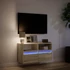 Kép 5/11 - Sonoma tölgy színű fali TV-szekrény LED-ekkel 80x31x45 cm