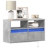 Kép 1/11 - Betonszürke falra szerelhető TV-szekrény LED-del 80x31x45 cm