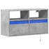 Kép 3/11 - Betonszürke falra szerelhető TV-szekrény LED-del 80x31x45 cm