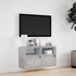 Kép 4/11 - Betonszürke falra szerelhető TV-szekrény LED-del 80x31x45 cm