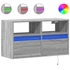 Kép 2/11 - Szürke sonoma színű fali TV-szekrény LED-del 80 x 31 x 45 cm