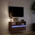 Kép 5/11 - Barna tölgyszínű fali TV-szekrény LED-del 80 x 31 x 45 cm