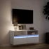 Kép 5/11 - Fehér falra szerelhető TV-szekrény LED-lámpákkal 100x31x45 cm