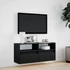 Kép 4/11 - Fekete fali TV-szekrény LED-világítással 100x31x45 cm