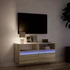 Kép 5/11 - Sonoma tölgy színű fali TV-szekrény LED-ekkel 100x31x45 cm