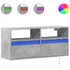 Kép 2/11 - Betonszürke falra szerelhető TV-szekrény LED-del 100x31x45 cm
