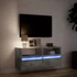 Kép 5/11 - Betonszürke falra szerelhető TV-szekrény LED-del 100x31x45 cm