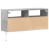Kép 8/11 - Betonszürke falra szerelhető TV-szekrény LED-del 100x31x45 cm