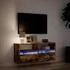 Kép 5/11 - Füstös tölgy színű fali TV-szekrény LED-ekkel 100x31x45 cm