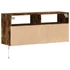 Kép 8/11 - Füstös tölgy színű fali TV-szekrény LED-ekkel 100x31x45 cm