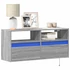 Kép 1/11 - Szürke sonoma színű fali TV-szekrény LED-del 100x31x45 cm