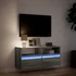 Kép 5/11 - Szürke sonoma színű fali TV-szekrény LED-del 100x31x45 cm