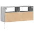Kép 8/11 - Szürke sonoma színű fali TV-szekrény LED-del 100x31x45 cm