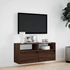 Kép 4/11 - Barna tölgyszínű fali TV-szekrény LED-del 100x31x45 cm