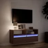 Kép 5/11 - Barna tölgyszínű fali TV-szekrény LED-del 100x31x45 cm
