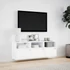 Kép 4/11 - Fehér falra szerelhető TV-szekrény LED-lámpákkal 130x31x45 cm