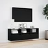 Kép 4/11 - Fekete fali TV-szekrény LED-világítással 130x31x45 cm