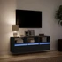 Kép 5/11 - Fekete fali TV-szekrény LED-világítással 130x31x45 cm