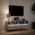 Kép 5/11 - Sonoma tölgy színű fali TV-szekrény LED-ekkel 130x31x45 cm