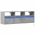Kép 3/11 - Betonszürke falra szerelhető TV-szekrény LED-del 130x31x45 cm