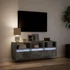 Kép 5/11 - Betonszürke falra szerelhető TV-szekrény LED-del 130x31x45 cm