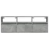 Kép 6/11 - Betonszürke falra szerelhető TV-szekrény LED-del 130x31x45 cm