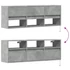 Kép 10/11 - Betonszürke falra szerelhető TV-szekrény LED-del 130x31x45 cm