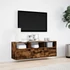 Kép 4/11 - Füstös tölgy színű fali TV-szekrény LED-ekkel 130x31x45 cm