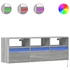 Kép 2/11 - Szürke sonoma színű fali TV-szekrény LED-del 130x31x45 cm