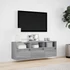 Kép 4/11 - Szürke sonoma színű fali TV-szekrény LED-del 130x31x45 cm