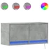 Kép 2/11 - Betonszürke falra szerelhető TV-szekrény LED-del 80x31x35 cm