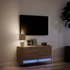 Kép 5/11 - Barna tölgyszínű fali TV-szekrény LED-del 80x31x35 cm