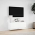 Kép 4/11 - Fehér falra szerelhető TV-szekrény LED-lámpákkal 100x31x35 cm