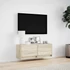 Kép 4/11 - Sonoma tölgy színű fali TV-szekrény LED-ekkel 100x31x35 cm