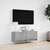 Kép 4/11 - Betonszürke falra szerelhető TV-szekrény LED-del 100x31x35 cm