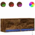 Kép 2/11 - Füstös tölgy színű fali TV-szekrény LED-ekkel 100x31x35 cm