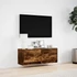Kép 4/11 - Füstös tölgy színű fali TV-szekrény LED-ekkel 100x31x35 cm
